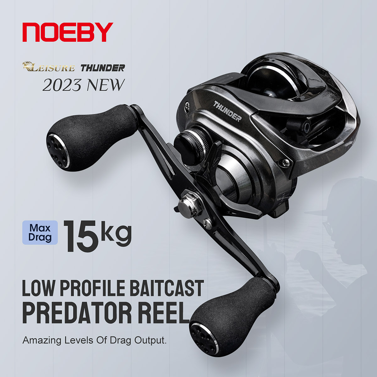 Abu Garcia Reel Max - Noeby gulungan pancing Baitcasting 15KG, Reel